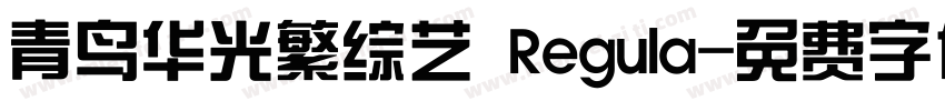 青鸟华光繁综艺 Regula字体转换